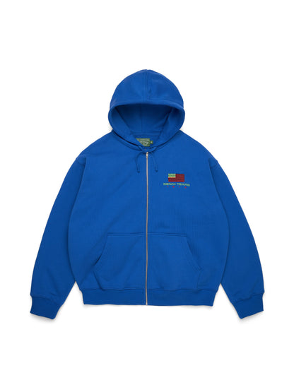 Pan African Zip Hoodie Blue
