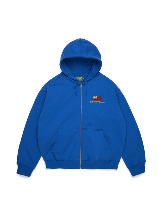 Pan African Zip Hoodie Blue