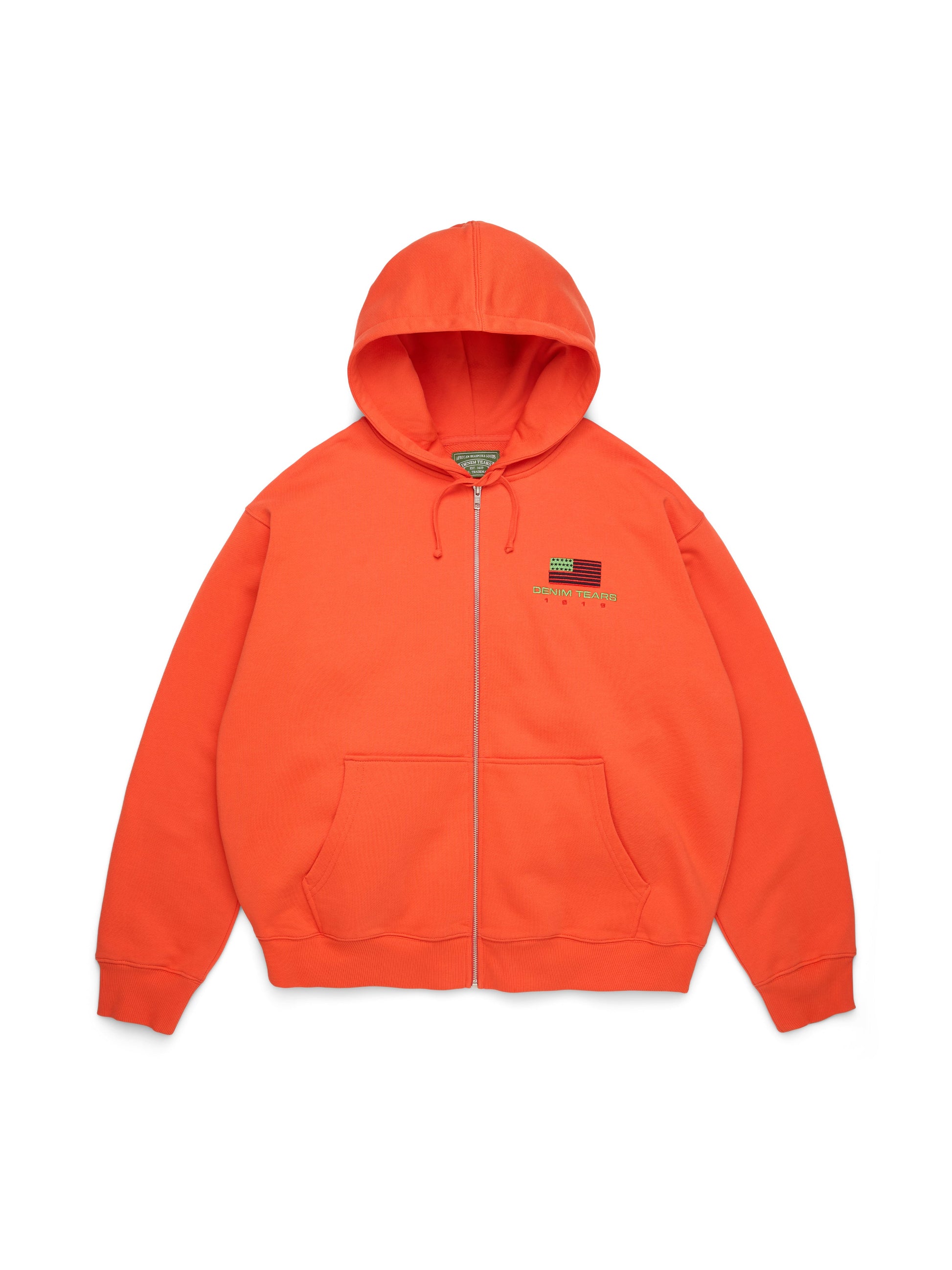 Pan African Zip Hoodie Orange