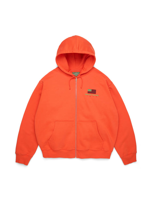Pan African Zip Hoodie Orange