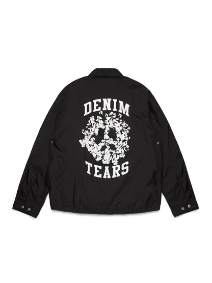 Peace Wreath Coaches Jacket Black – view 2