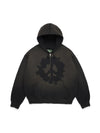 Peace Wreath Knockout Zip Hoodie Black