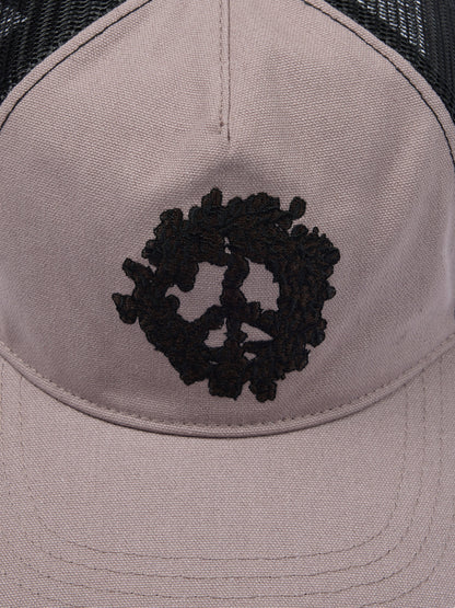 Peace Wreath Trucker Hat Tan – view 3