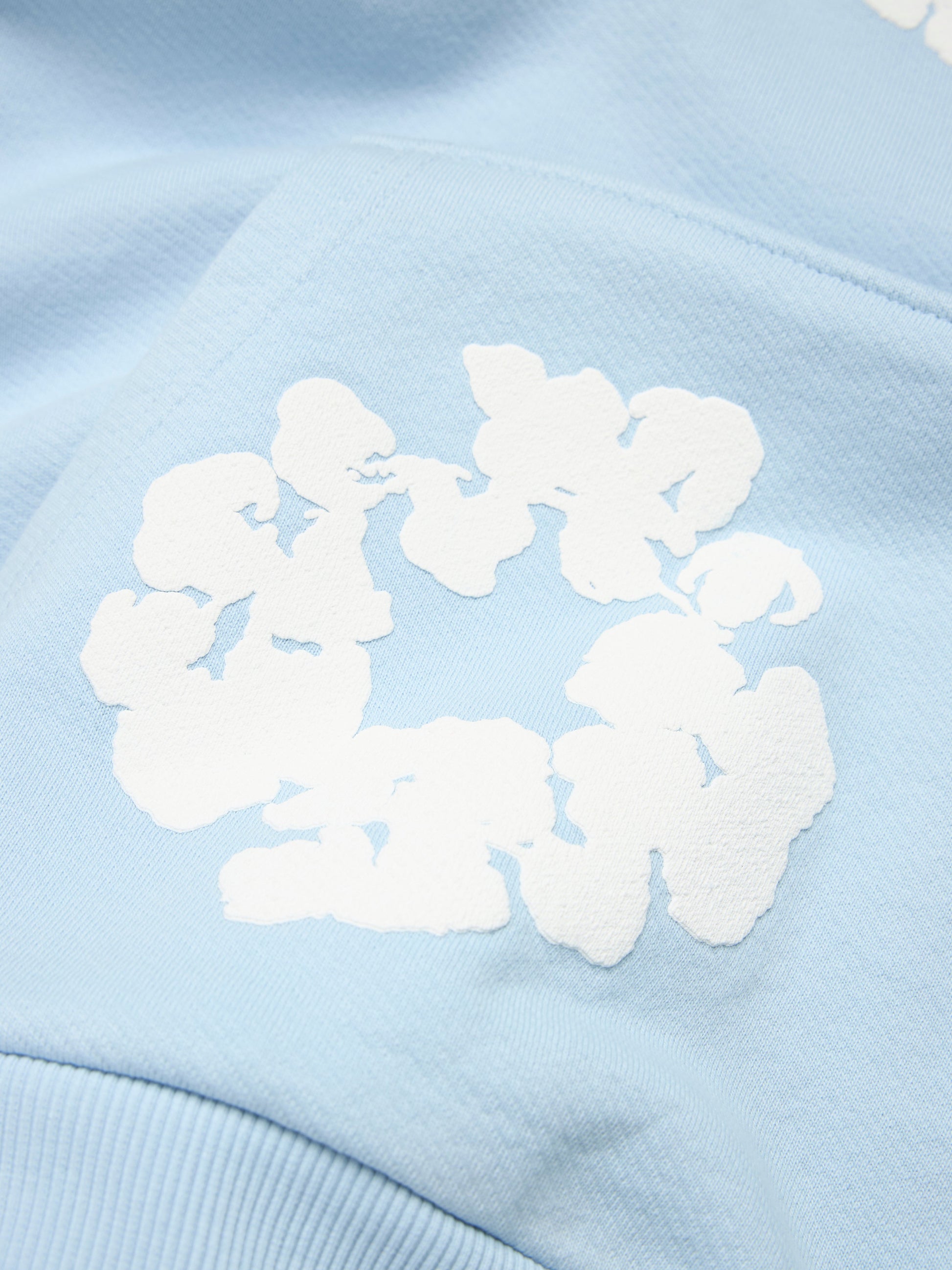 Cotton Wreath Hoodie Powder Blue – view 3