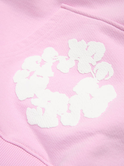 Cotton Wreath Hoodie Powder Pink – view 3