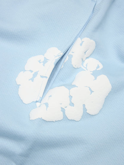 Cotton Wreath Sweatpants Powder Blue – view 3