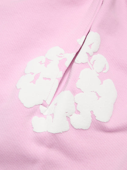 Cotton Wreath Sweatpants Powder Pink – view 3