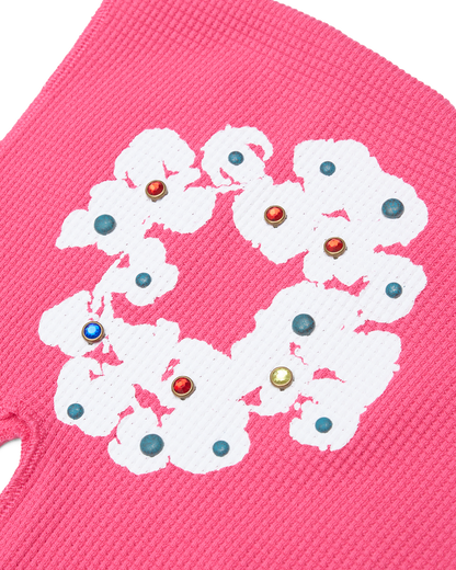 Rhinestone Cotton Wreath Durag Pink – view 3