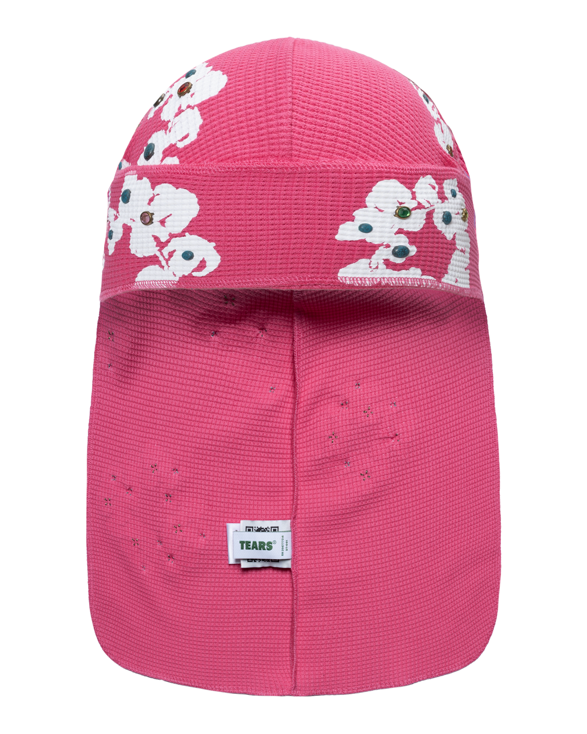Rhinestone Cotton Wreath Durag Pink – view 2