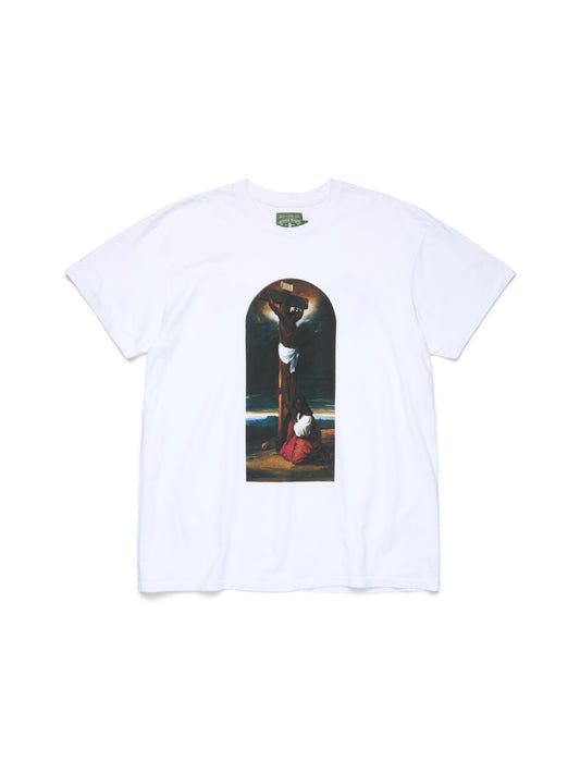St. Mary Magdalene at the Foot of the Cross Tee White