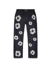 Straight Cotton Wreath Denim Pant Selvedge