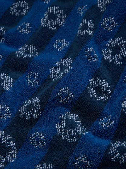André Leon Talley ADG Monogram Towel Blue