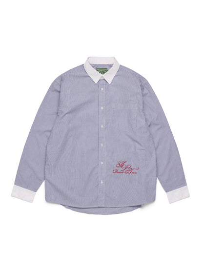 André Leon Talley Two-Tone Button-Up Shirt