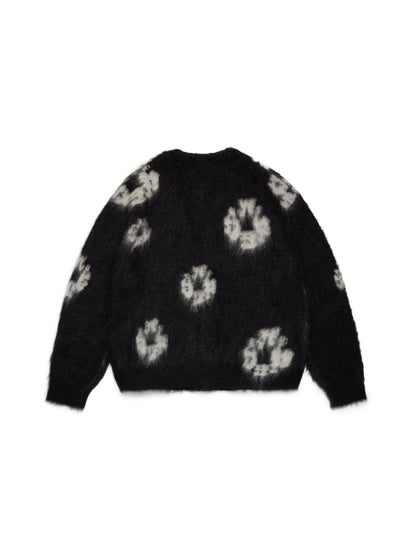 Cotton Wreath Mohair Cardigan Black – view 2