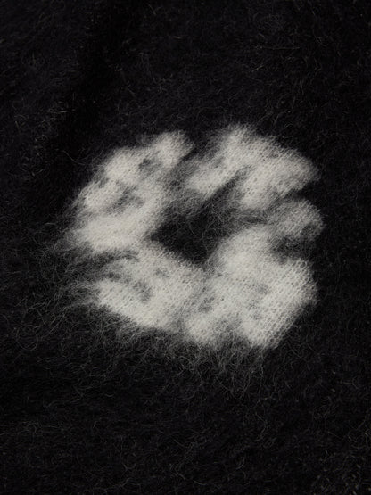 Cotton Wreath Mohair Cardigan Black – view 3